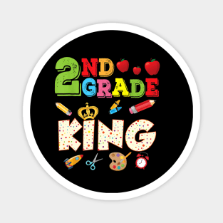 2nd Grade King Second Grader Back To School Kid Student Magnet